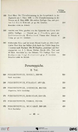 Perserteppiche (II. Teil) (Nr. 268-273)