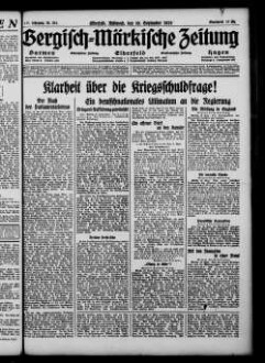 Bergisch-märkische Zeitung. 1924-1938