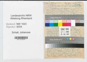Entnazifizierung Johannes Schall , geb. 18.07.1892 ()