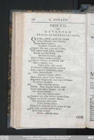 Ode VII. Ad Asterien.