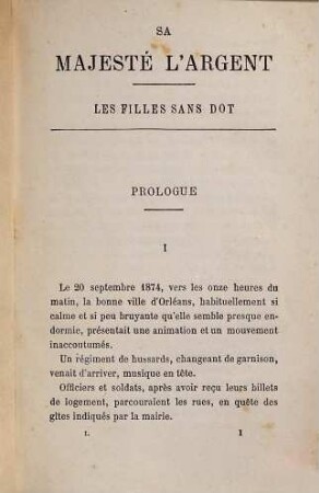 Sa Majesté l'Argent, 1. Les filles sans dot