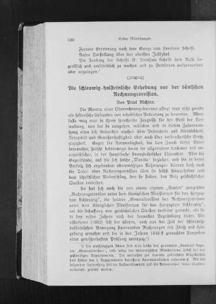 Die schleswig=holsteinische Erhebung vor der dänischen Rechnungsrevision.
