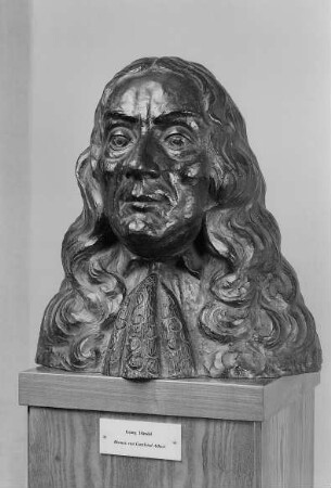 Büste Georg Händel (1622-1697; Arzt, Leibchirurg), Vater des Komponisten Georg Friedrich Händel