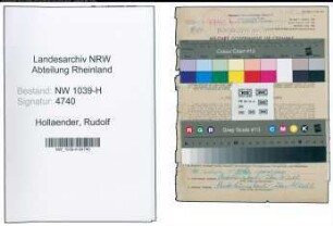 Entnazifizierung Rudolf Hollaender , geb. 27.01.1900 (Beamter)