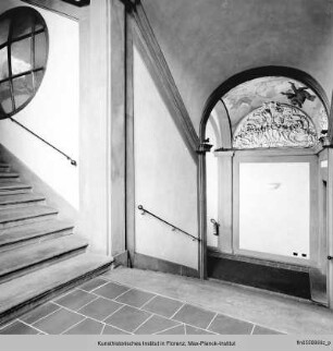 Fresken im Treppenhaus und über den Türstürzen im Palazzo Orlandini Del Beccuto - affreschi nel atrio d'ingresso e strombi porte nel palazzo Orlandini Del Beccuto