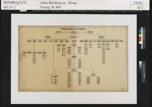 Strukturplan des VEB Hüttenwerk Halsbrücke