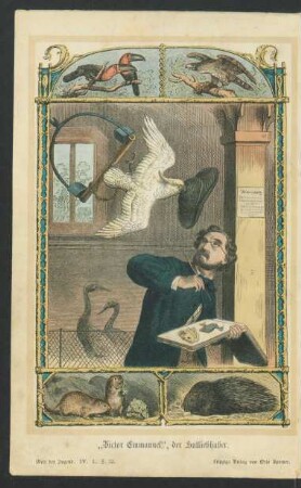 Tafel: "Viktor Emmanuel", der Hutliebhaber.