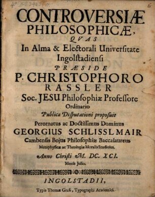 Controversiae philosophicae