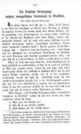 Die kirchliche Versorgung unserer evangelischen Landsleute in Brasilien.