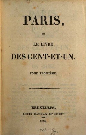 Paris, ou le livre des cent-et-un, 3