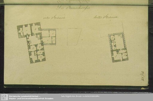 Taf. VII.: Des Frauenhauses erstes Stockwerk, drittes Stockwerk
