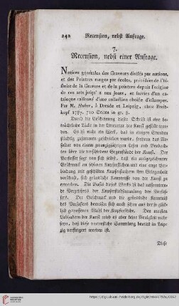Recension, nebst einer Anfrage