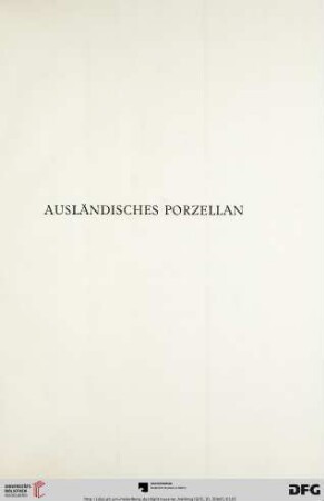 Ausländisches Porzellan (Nr. 904-1077)