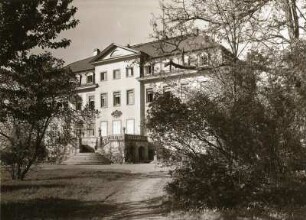 Zöbigker. Rittergut Zöbigker. Herrenhaus. Ansicht aus dem Park