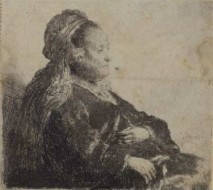 Rembrandts Mutter mit orientalischem Kopfputz