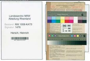 Entnazifizierung Heinrich Hersch , geb. 17.02.1911 (Reg.Rat)