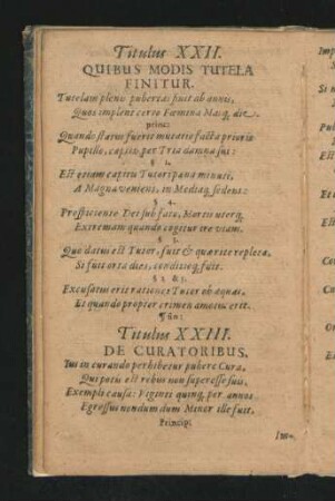 Titulus XXII. Quibus Modis Tutela Finitur.