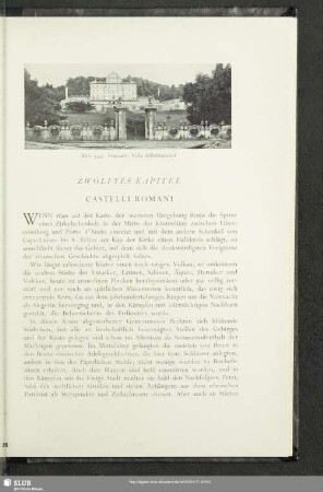 Zwöftes Kapitel. Castelli Romani