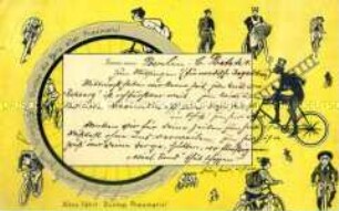 Werbepostkarte für Dunlop-Reifen