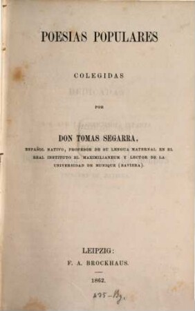 Poesias populares colegidas