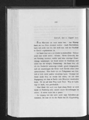 Zürich, den 21. August 1912