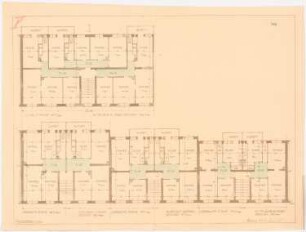 Haus mit zwei Wohnungen pro Geschoss, Leipzig: Grundrisse 1:100