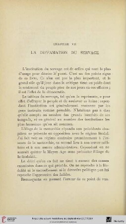 Chapitre VII. La diffamation du servage