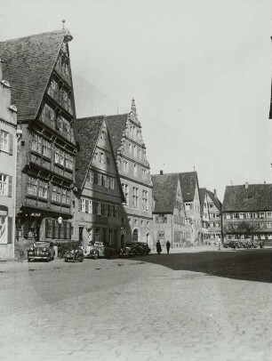 Dinkelsbühl, Weinmarkt, Wetseite mit Hotel Deutsches Haus