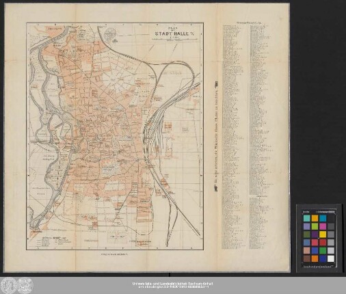Plan der Stadt Halle A/S