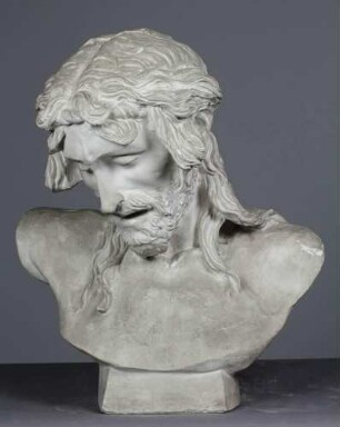 Teilabguss mit der Büste des gekreuzigten Christus