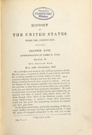 History of the United States of America, under the constitution, 5