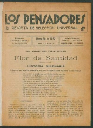 Soneto del poeta Antonio Machado sobre este romance campesino