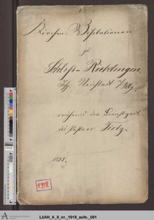 Schloß Ricklingen: Visitationsakten