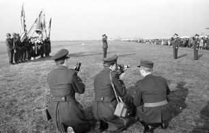 Verabschiedung von Oberstleutnant Delbert Cox, Standortältester der im US-Befehlsbereich Karlsruhe stationierten amerikanischen Truppen.