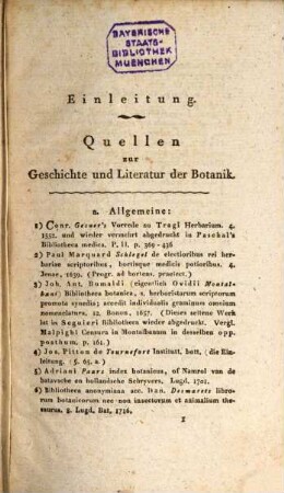 Anleitung zum gründlichen Studium der Botanik zum Gebrauche bey Vorlesungen und zum Selbstunterrichte