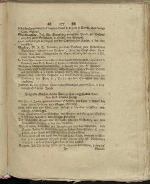 Folgende Bücher, deren Titel zu spät eingesendet worden, sind bereits fertig.
