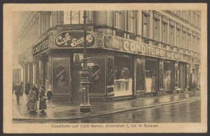 Ansichtskarte "Conditorei und Café Servus", Admiralstraße 1