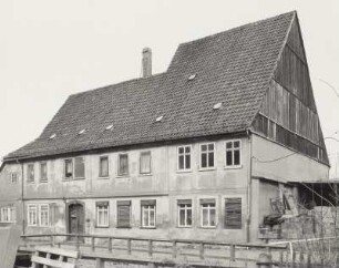 Mittweida, Wohnhaus : Mittweida, Rahmenberg 2, um 1700, Giebel-und Traufseite