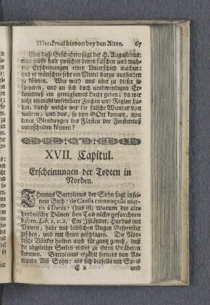 XVII. Capitul. Erscheinungen der Todten in Norden.