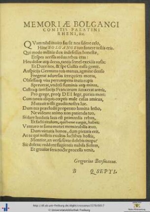 Memoriæ Bolgangi Comitis Palatini Rheni