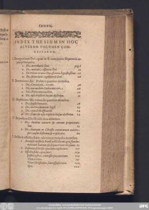 Index Thesium In Hoc Alterum Volumen Congestarum.