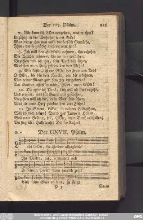 Der CXVII. Psalm.
