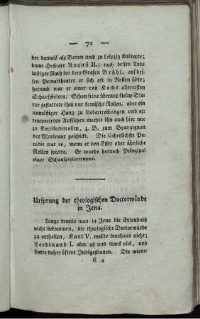 Ursprung der theologischen Doctorwürde in Jena.