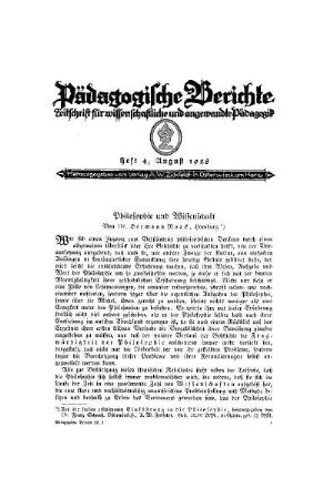 Philosophie und Wissenschaft