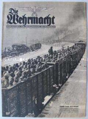 Fachzeitschrift "Die Wehrmacht" mit Titelfoto vom Abtransport von Kriegsgefangenen nach der Schlacht um Brjansk