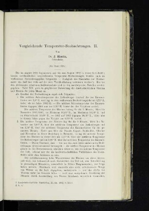 Vergleichende Temperatur-Beobachtungen. II