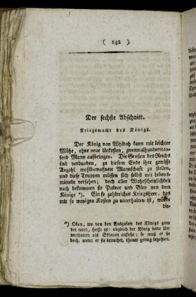 Der sechste Abschnitt. Kriegsmacht des Königs.