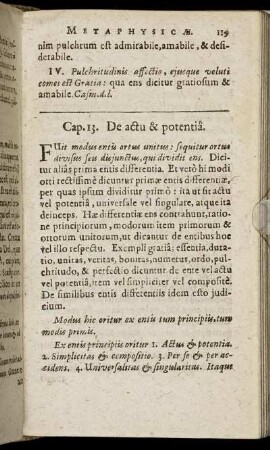 Cap. 13. De actu & potentiâ.