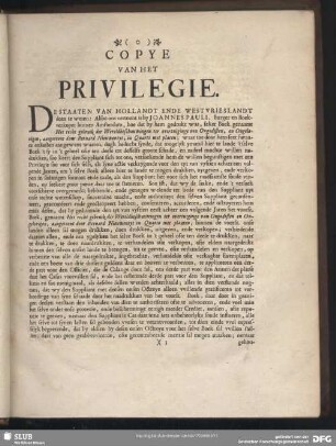 Copye Van Het Privilegie