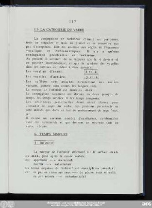 II- La Categorie Du Verbe